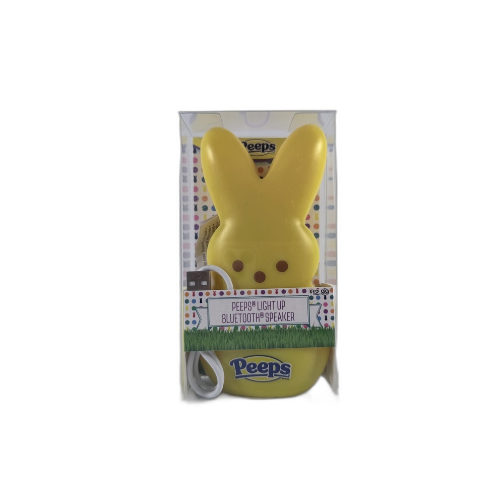 Peeps Yellow‎ Bunny Light Up Bluetooth Speaker Portable Wireless Night Light NEW